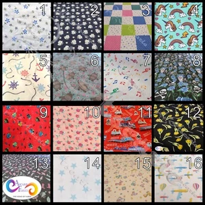 Polycotton Kids Fabric Children's Girls Boys Nursery Craft Masks Material 1. - Picture 1 of 53