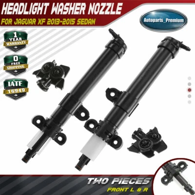 2 boquillas de lavado de faros delanteras izquierda y derecha para Jaguar XF 2013-2015 sedán Foto 1 de 4