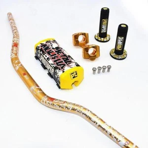 Manubrio Fat Bar DIRT BIKE 1 1/8'' Edizione Verniciata "Evo" PRO TAPER Set Completo - Foto 1 di 24