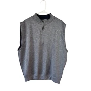 FJ Footjoy Performance Golf 1/2 Zip Gilet Senza Maniche Uomo Taglia Large Grigio - Foto 1 di 7