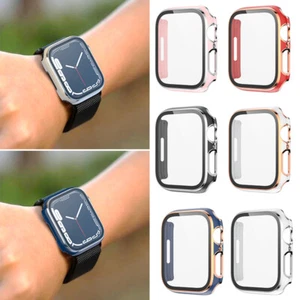 For Apple Watch 7/6/5/4/3/2/1/SE Case Cover 38/41/42/45/40/44mm Screen Protector - Zdjęcie 1 z 22