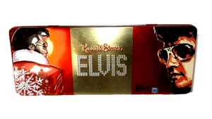 Collectors Tin ELVIS "The King" Christmas Retro Empty Souvenir Russell Stover - Picture 1 of 5