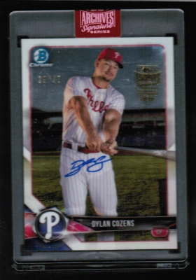 2019 Topps Archives Dylan Cozens 2018 Bowman Chrome Buyback Auto #29/47 - Image 1 of 2