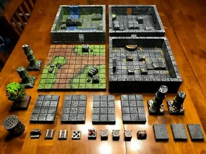 Big Dungeon Chunks Deluxe Set Terrain 28mm Dungeons & Dragons Pathfinder d&d rpg - Picture 1 of 12