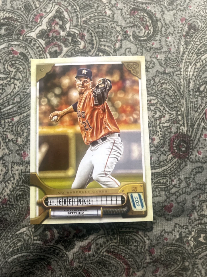 Topps 2022 GQ Baseball Cards Zack Greinke Houston Astros Pitcher - 1 card - Image 1 of 1