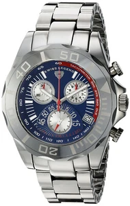 Swiss Legend 45mm Tungsten Watch & Band - Blue Dial Swiss ETA Sapphire Crystal - Picture 1 of 20