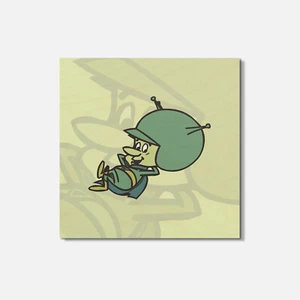 The Flintstones The Great Gazoo Cartoon 4'' X 4'' Square Wooden Coaster - Picture 1 of 3