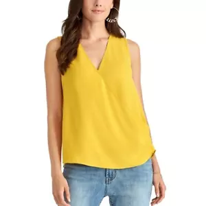 RACHEL ROY Women's Claire Surplice Overlap Tank Top Shirt TEDO - Picture 1 of 6