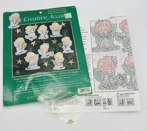 Dimensions Angel Ornaments Counted Cross Stitch 7955 - PATTERN & STAR CHARM ONLY - Picture 1 of 7