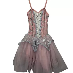 Costume danza Weismann vestito balletto TuTu donna adulto SA rosa spandex lucido - Foto 1 di 8