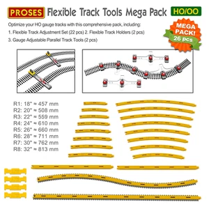 MEGA PACK ESCALA HO 26 PIEZAS de HERRAMIENTAS DE PISTA FLEXIBLES - ¡Oferta introductoria limitada! - Imagen 1 de 5