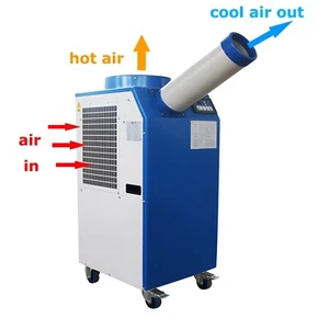 220V Portable Industrial Spot Cooler Single Pipe Air Conditioner 11900Btu480m³/h - Picture 1 of 16