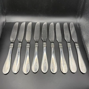 Oneida Avondale II Stainless Steel Butter Knives Set Of 9 Vintage - Picture 1 of 5