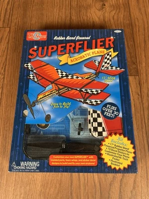 T.S. Shure Rubber Band Powered Super Flier Deluxe Acrobatic Plane Kit New! - Image 1 of 4
