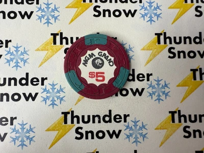 ⚡️❄️ Chip de casino $5 MGM Grand Las Vegas Nevada⚡️❄️⚡️❄️⚡️❄️ Foto 1 de 2