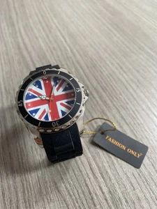 Union Jack Unisex Watch Quartz Dial Fashion Silicone Watch - Picture 1 of 4