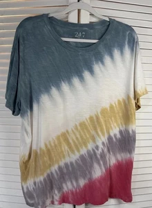 Maurices 24/7 shirt Soft Excellent Condition Back To School Size Medium tie-dye - Picture 1 of 8