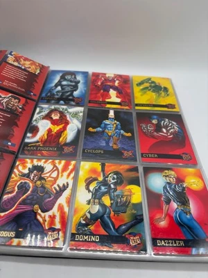 Fleer Ultra X-Men 1995 conjunto base 150 cartas + 2 animaciones suspendidas, 1 siniestro Foto 1 de 4
