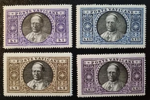 Vaticano 1933 MNH Giardini e medaglioni 4 v. Sass. 28 / 31 - Picture 1 of 2