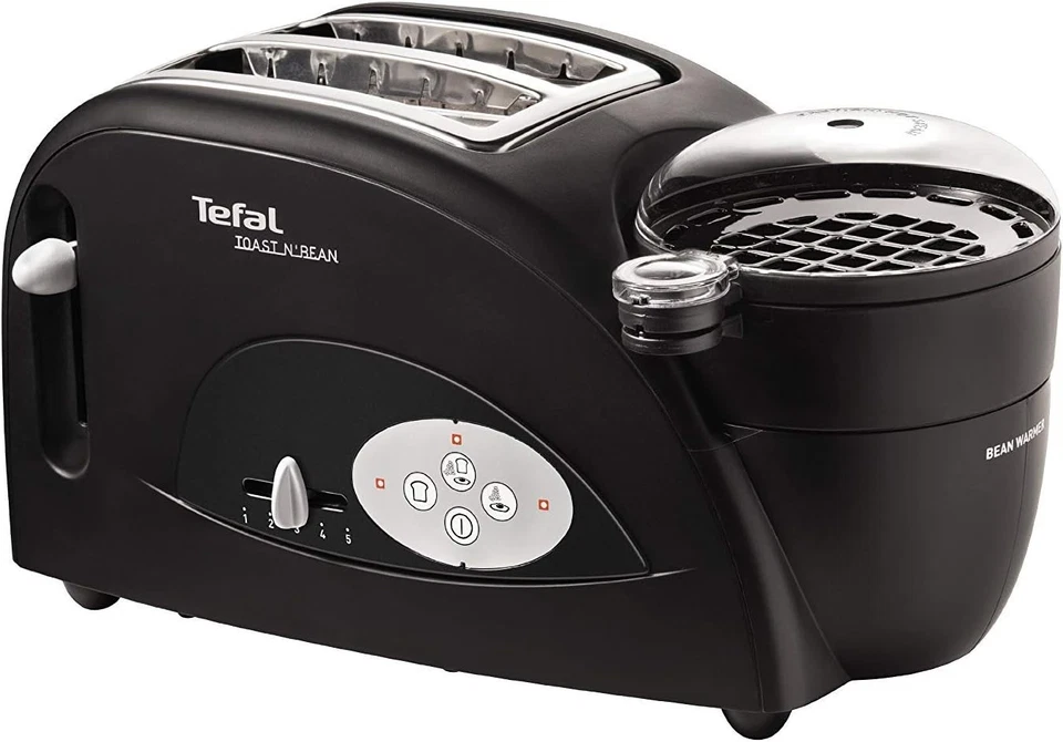Tefal Toast n'Bean, 2-Slot Toaster, Bean & Egg maker, 5 Browning Levels,...  - Image 1 of 3