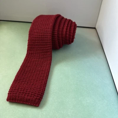 Corbata Cambridge Classics-Tejida Roja-100% Lana Extremo Cuadrado-Corbata Dr Strange, Boda Foto 1 de 4