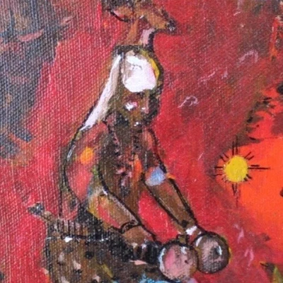 Pintura y folleto yaqui Jim Covarrubias "Yoeme" Foto 1 de 4