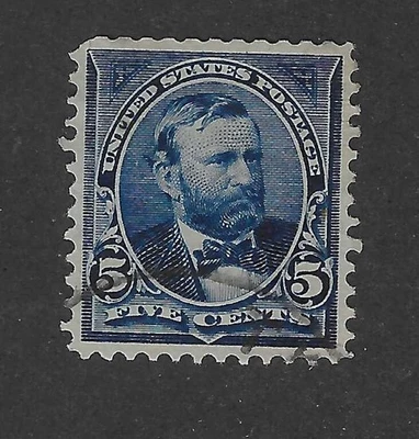 US 281, 5 cents blue,Grant,1898, VF+ - Image 1 of 2