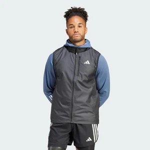 adidas Own The Run Mens Running Vest WIND.RDY Jacket Sports Top Black - Picture 1 of 7