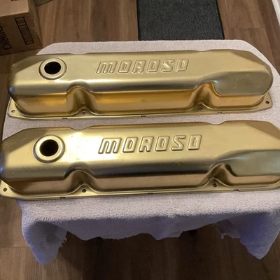 Moroso Gold Valve Covers Mopar Big Block 383-440 - Image 1 of 4