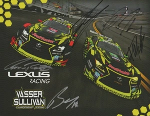 2025 Vasser Sullivan Lexus GT3 GTD GTDP signed Indianapolis IMSA WTSC Hero Card - Picture 1 of 2
