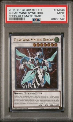 Yugioh Clear Wing Synchro Dragon EN046 Cros-Ultimate Rare PSA 9 - Image 1 of 2