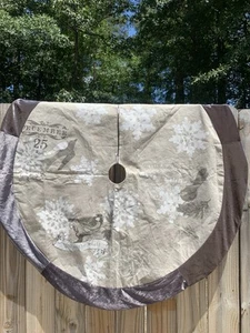 Rustic Bird Farmhouse Tree Skirt  48” Round - Picture 1 of 11