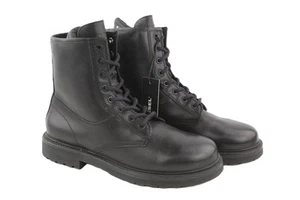 Botas de hombre DIESEL D-Alabhama CB EU43 cuero oscuro con cordones tipo combate almendra oscuras - Imagen 1 de 10
