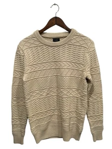 J Crew Fisherman Pullover Guernsey Stitch Herren Small Elfenbein Ruderer Grobstrick - Bild 1 von 7