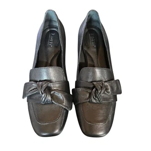 Mocasines sin cordones Born Carrine de cuero con lazo 10M zapatos cómodos informales oficina preparada - Imagen 1 de 9