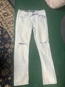 RSQ Designer Marke gebleicht Distressed Denim Vintage Skinny Jeans Größe 32x30 Neu mit Etikett - Bild 1 von 16