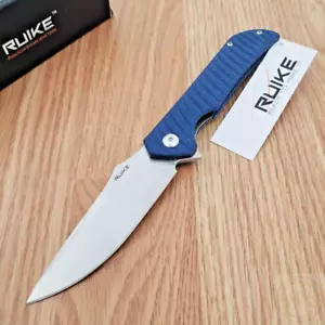 RUIKE P123 Folding Knife 3.75" 14C28N Sandvik Stainless Blade Micarta Handle - Picture 1 of 11