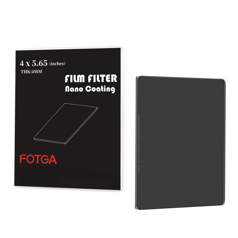 FOTGA 4X5.65" ND1.2 (4 stops) Square Neutral Density ND16 Filter Optical Glass - Image 1 of 4