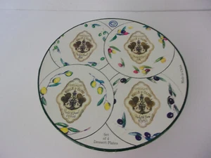 New 4 Rosanna Specialite Huile D' Olive Product of France 8" Dessert Plates - Picture 1 of 5
