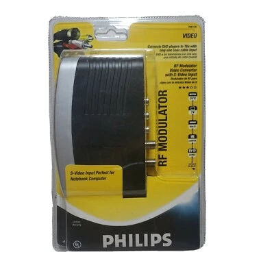 Philips PH61159 RF Modulator Video RCA Converter New Sealed Free Shipping - Image 1 of 4