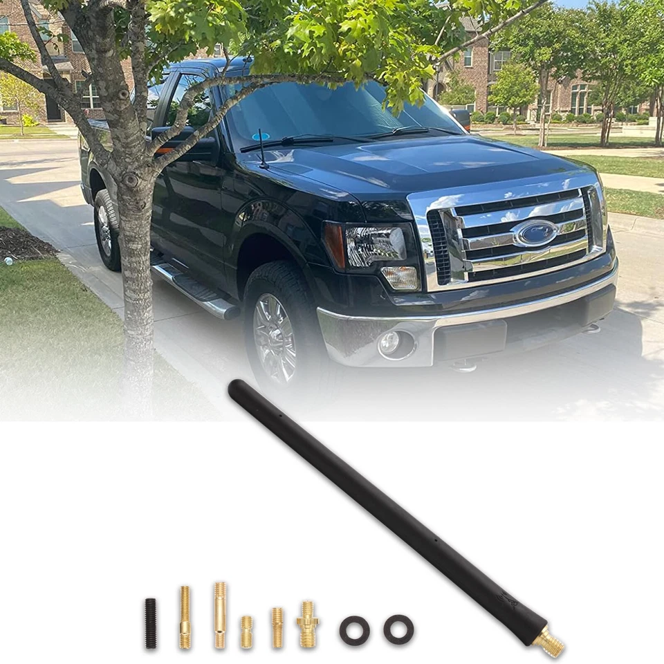 Mástil de antena de goma corto de 7" flexible recepción de radio AM/FM para Ford F-250 F-350 Foto 1 de 4