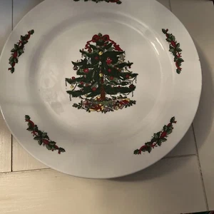 WEIHNACHTSBAUM SPEISETELLER 4ER SET CA. 101/2" - Bild 1 von 3