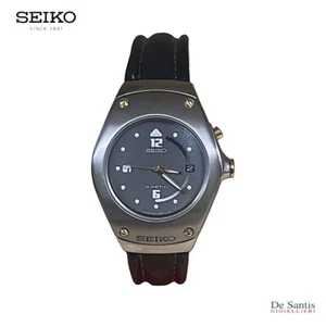 Seiko Kinetic, Automatic Watch, Black Leather Strap, Waterproof 10 Bar - Picture 1 of 5