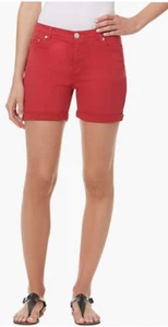 BANDOLINO Karyn Slim Petite Shorts, Cherry Kiss, 14P - Picture 1 of 2