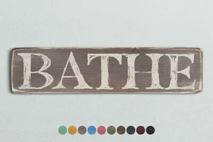 BADEZIMMER Holzschild im Vintage Stil. Shabby Chic Retro Wohngeschenk - Bild 1 von 4