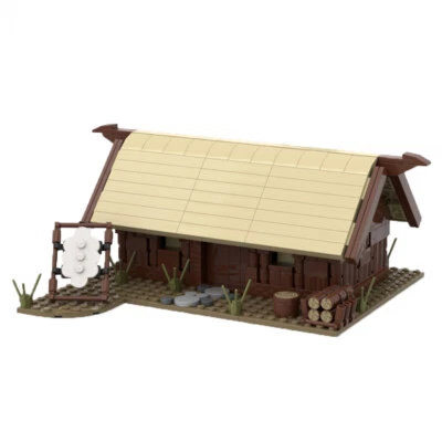 MOC: Village Series: Seafaring People Hut House with Interior 485 Pieces - Image 1 of 4