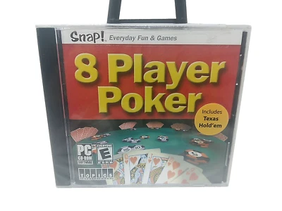 Snap! 8 Player Poker PC CD-ROM Casino Game New Factory Sealed 2002 - Image 1 of 3