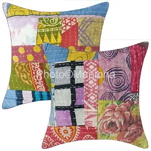 Funda de almohada cuadrada con estampado de patchwork India 2 - Imagen 1 de 5