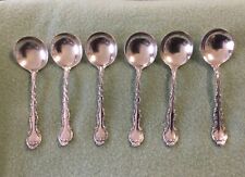 Set of 6 Birks Regency Silver Plate Soup Bouillon Spoons  5 1/8” Louis de France