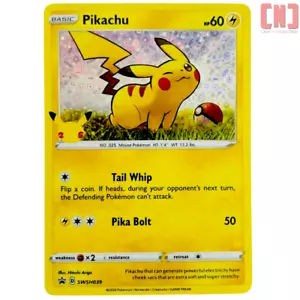 Como Nuevo Estampilla del 25 Aniversario de General Mills Pikachu Promoción Tarjeta de Pokémon SWSH039 EE. UU. - Imagen 1 de 4